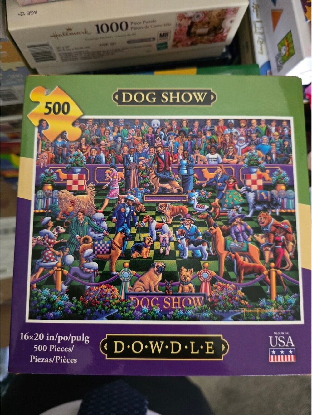 Dowdle Dog Show 500 Piece Jigsaw Puzzle Eric Dowdle Dogs Complete